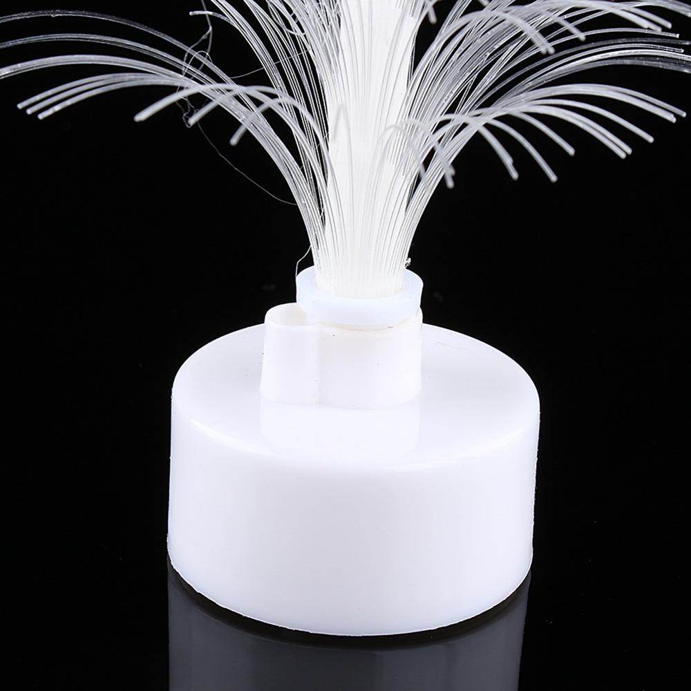 Mini Size Fiber Optic Lamp Nightlight Function Xmas Tree Ornament Nightlight Lamp Holiday Decor
