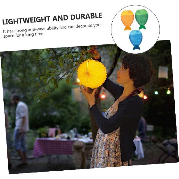 

MERRYHAPY 6 Pcs Fish Colorful Lanterns for Party Decorations Festivals Weddings Baby