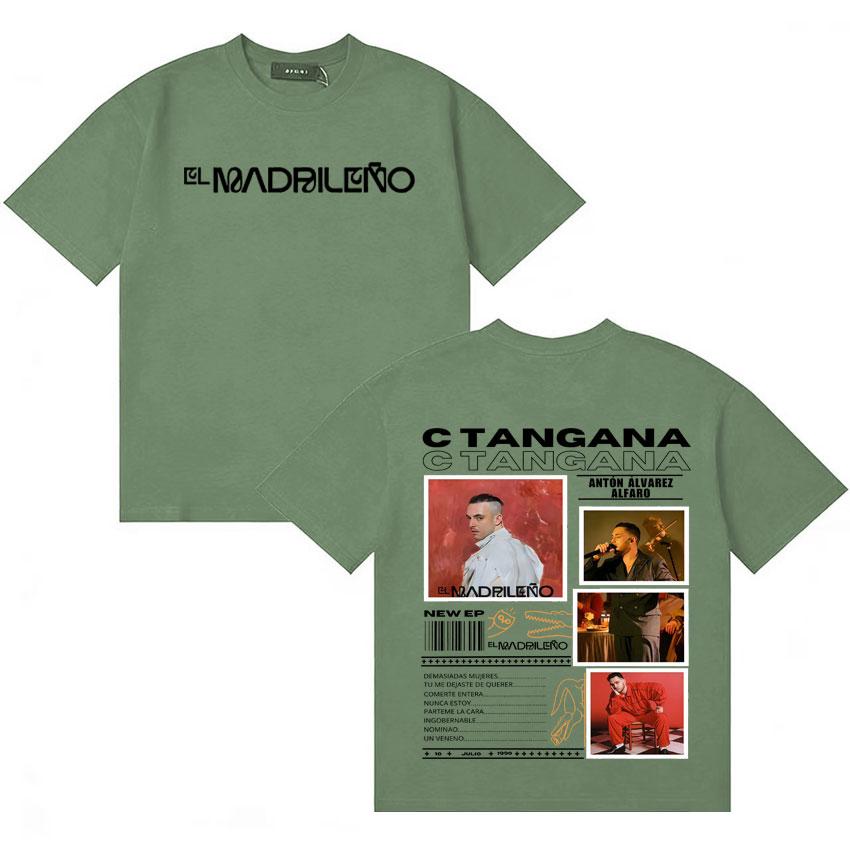 Rapper C TANGANA El Madrileno Album Tour T Shirts Unisexs Womens Gothic Cotton Short Sleeve Tshirt Oversized High Street Tshirts