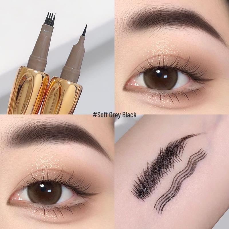 

ZVEV Wild Four-Fork Eyebrow Pencil: Waterproof, Sweatproof, Long-Lasting, Non-Smudging. 1g