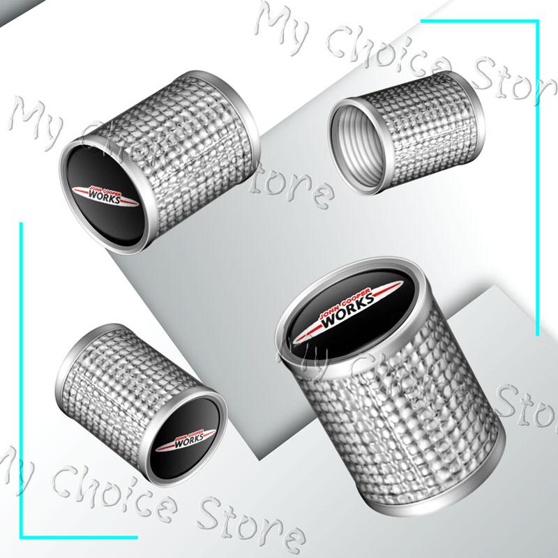 4Pcs/set Metal Alloy S Emblem Car Wheel Tire Valve Stem Caps For Mini Cooper S Logo John Cooper Works R55 R53 R52 F55 F54 F60 Rdxzk11