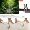 2D planar banner, 1 piece of lush green forest waterfall scenery background fabric - dreamy photography background