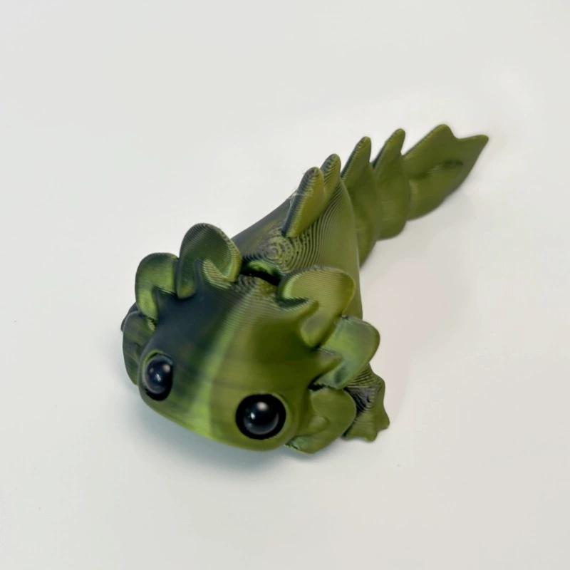 3D Printed Salamander Figures Multi-Joint Movable Simulation Eyes Kids Toy Home Living Room Desktop Decoration Children Gift