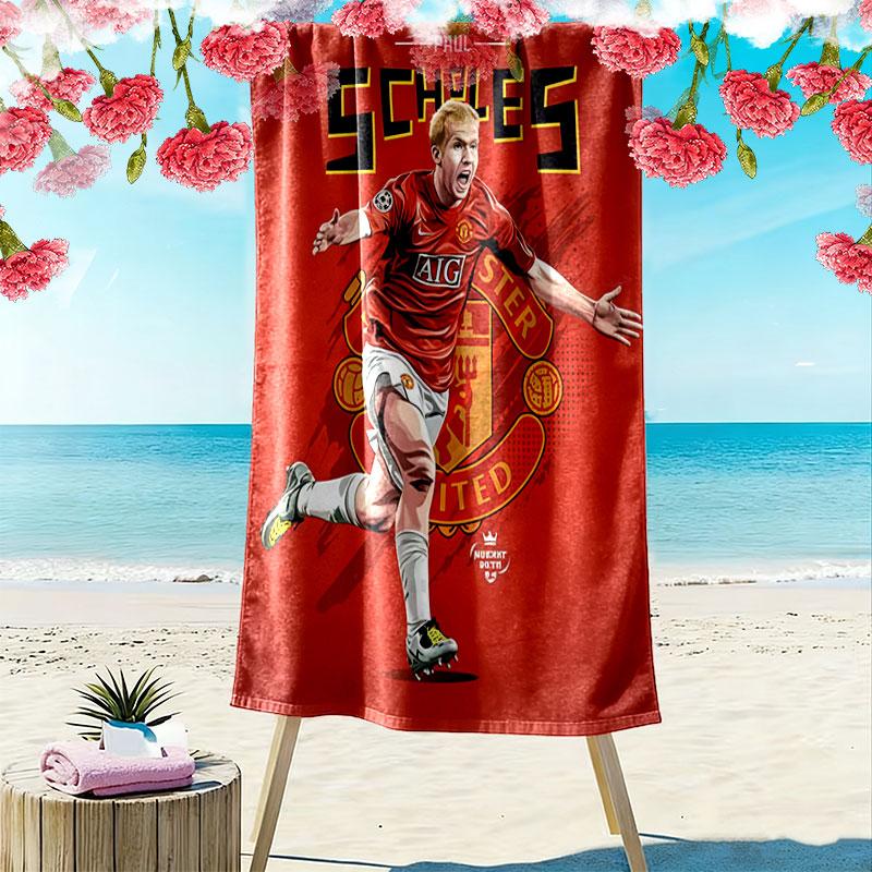 Pure MUFC Pride Print Beach Towel, Large Soft Quick Dry Towel for Beach Camping Swimming