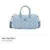 Jordan Polyester Bowling Bag, Crossbody Handbag Medium Unisex Denim Blue JD2623116AD-002