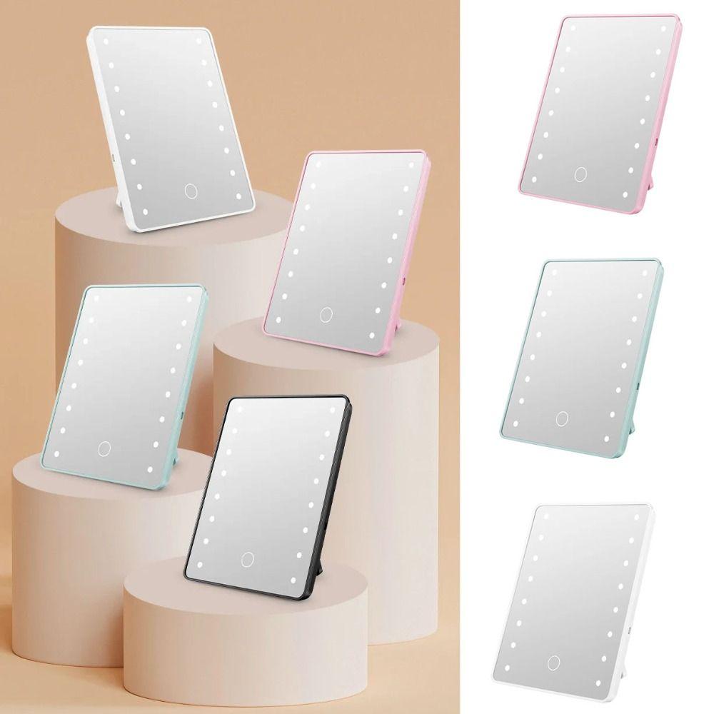 Charging Desktop Cosmetic Mirror Dimmable Table Makeup Mirror Portable Vanity Mirror  Makeup