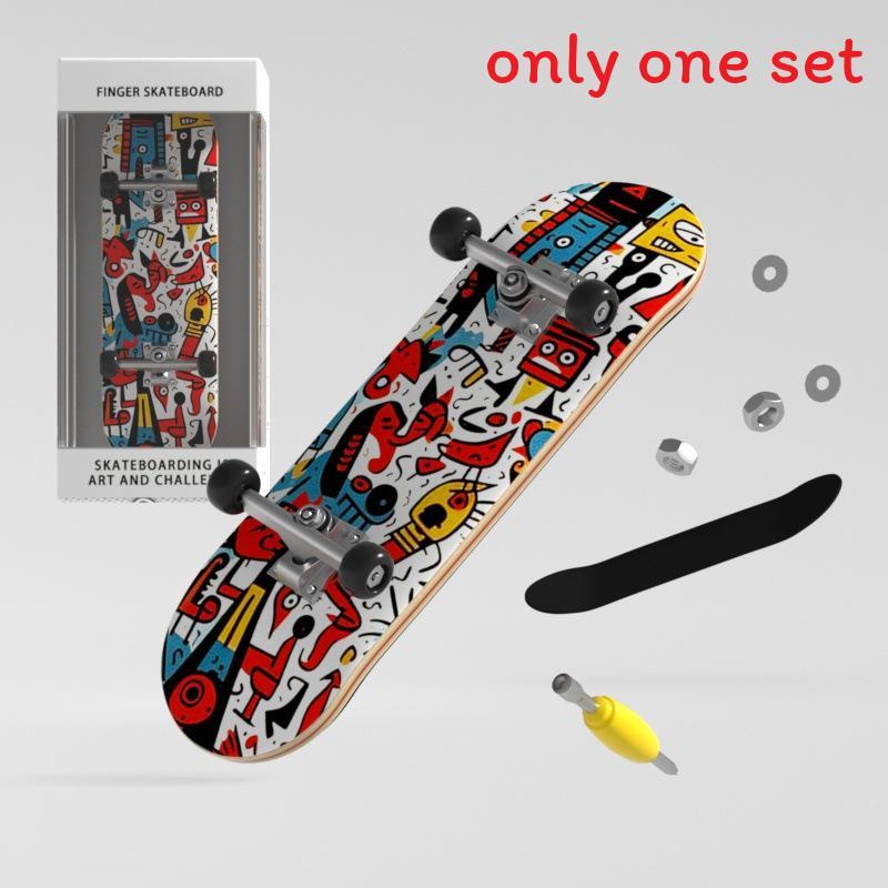 Fingerboard Skate Toy With Maple Wood Deck For Diy Stunt Performers