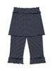 Eogeulliswedou Frill Capri Skirt Pants (Stripe Navy)