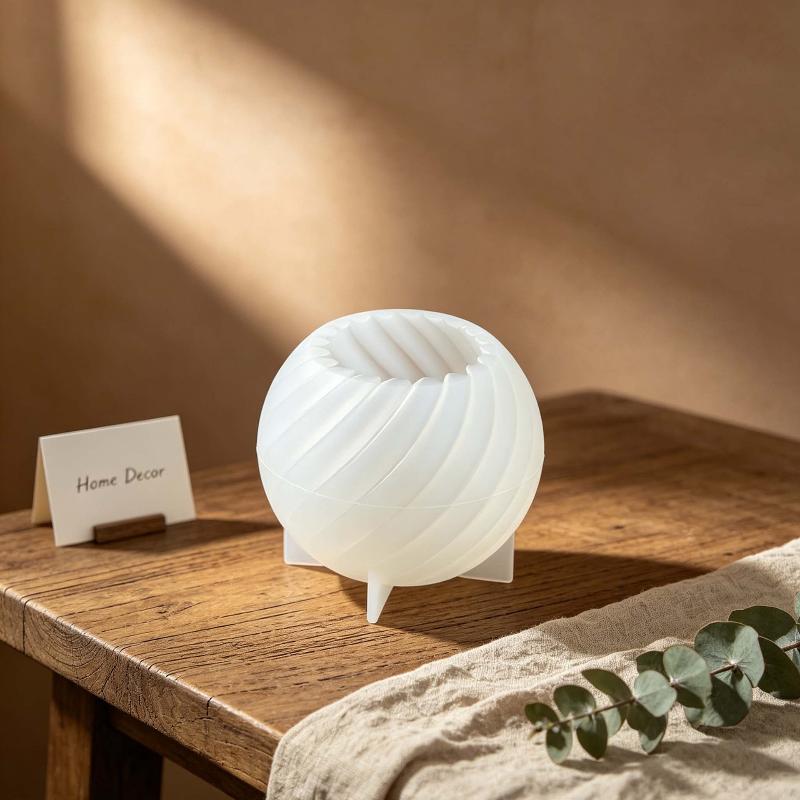 3D Drehkugel Silikon Kerzenform Winter Weihnachten Souvenirs DIY Streifen Aromatherapie Seife Harz Gips Basteln Herstellung Wohnkultur