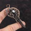 Rainbow Moonstone Pendant Copper Wire Wrapped Jewelry Elephant Pendant Handmade Copper Pendant Gemstone Pendant Engagement Gift Wire Pendant