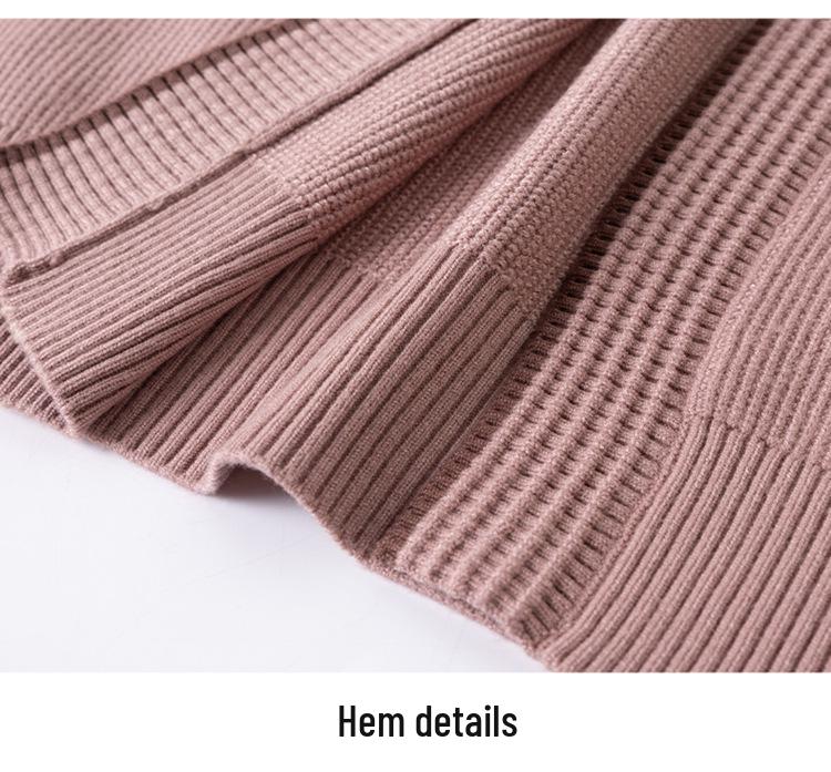 Mom's 2026 Spring Knit Cardigan Set: Stylish Long-Sleeve Two-Piece for Middle-Aged & Elderly Women