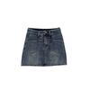 Jupe trapèze classique polyvalente vintage Bustier Décontracté Design fendu Taille haute Couverture d'entrejambe Jupe fourreau Mode été pour femmes Jupe courte en denim
