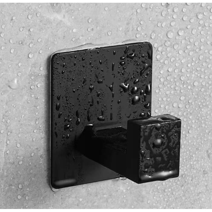 Bathroom Towel Rack Wall Hook for Bathroom Kitchen Black