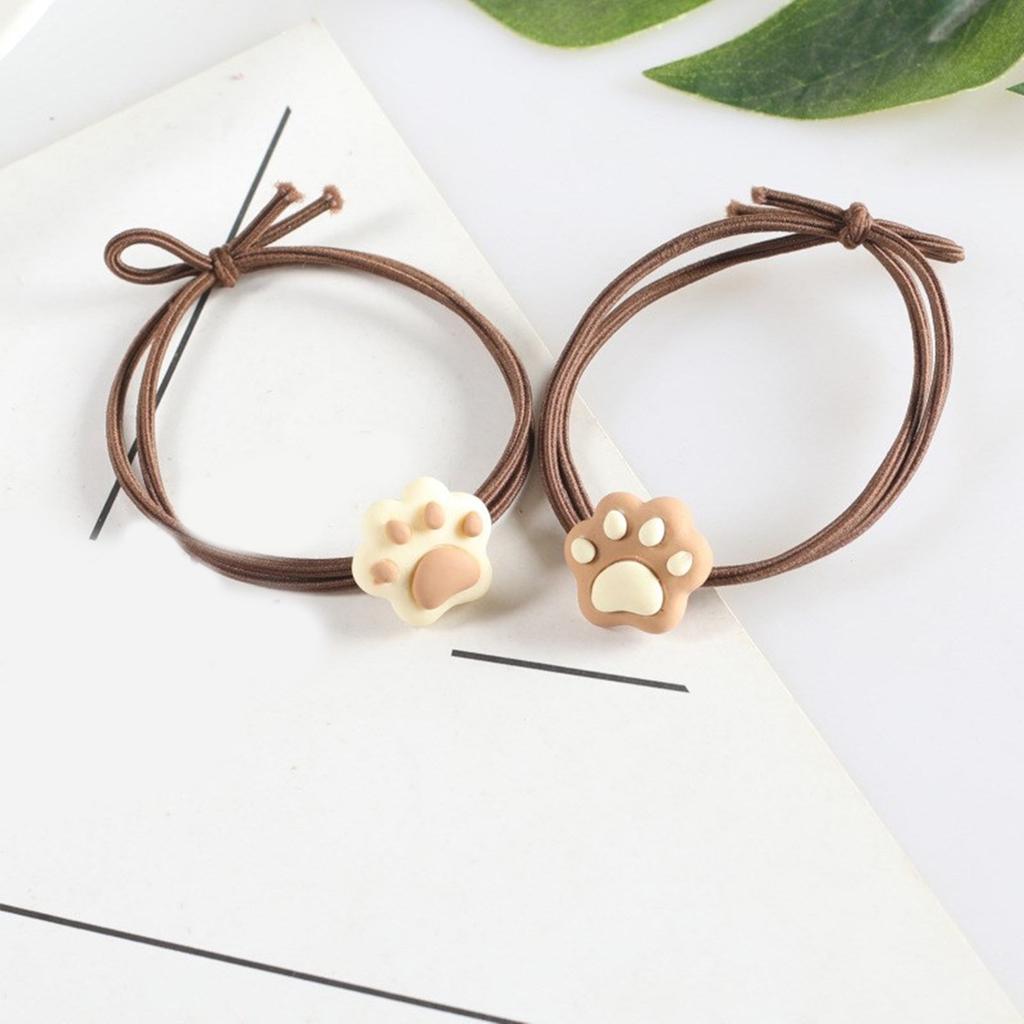 Cartoon Kitten Paw Style Cat Paw Hair Tie Hair Rope Strong Hold Christmas Costume Cat Paw Cute Hair Rope Non-Slip