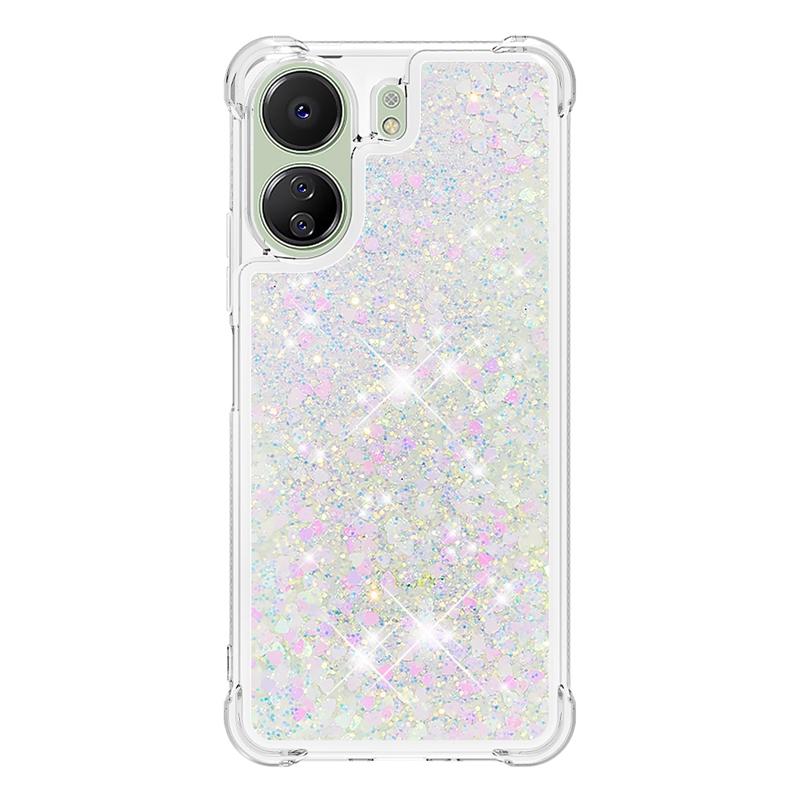 13C Pouzdro Pro Xiaomi Redmi 13C Kryt Malovaný Vzor Třpytivý Tekutý Kryt s Pískem pro Xiomi Redmi 13C 12C Pouzdro na Telefon Fundas