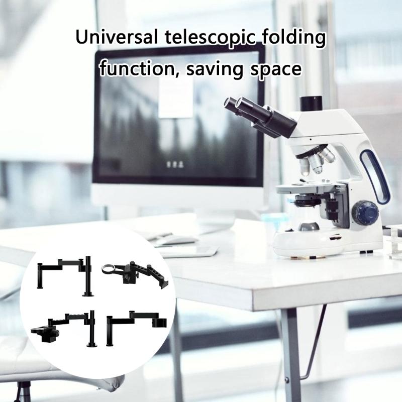 Metal Microscope Arm with 360 Degree Rotation & Telescopic Foldable Designs Microscope Support Stand for Laboratory Use