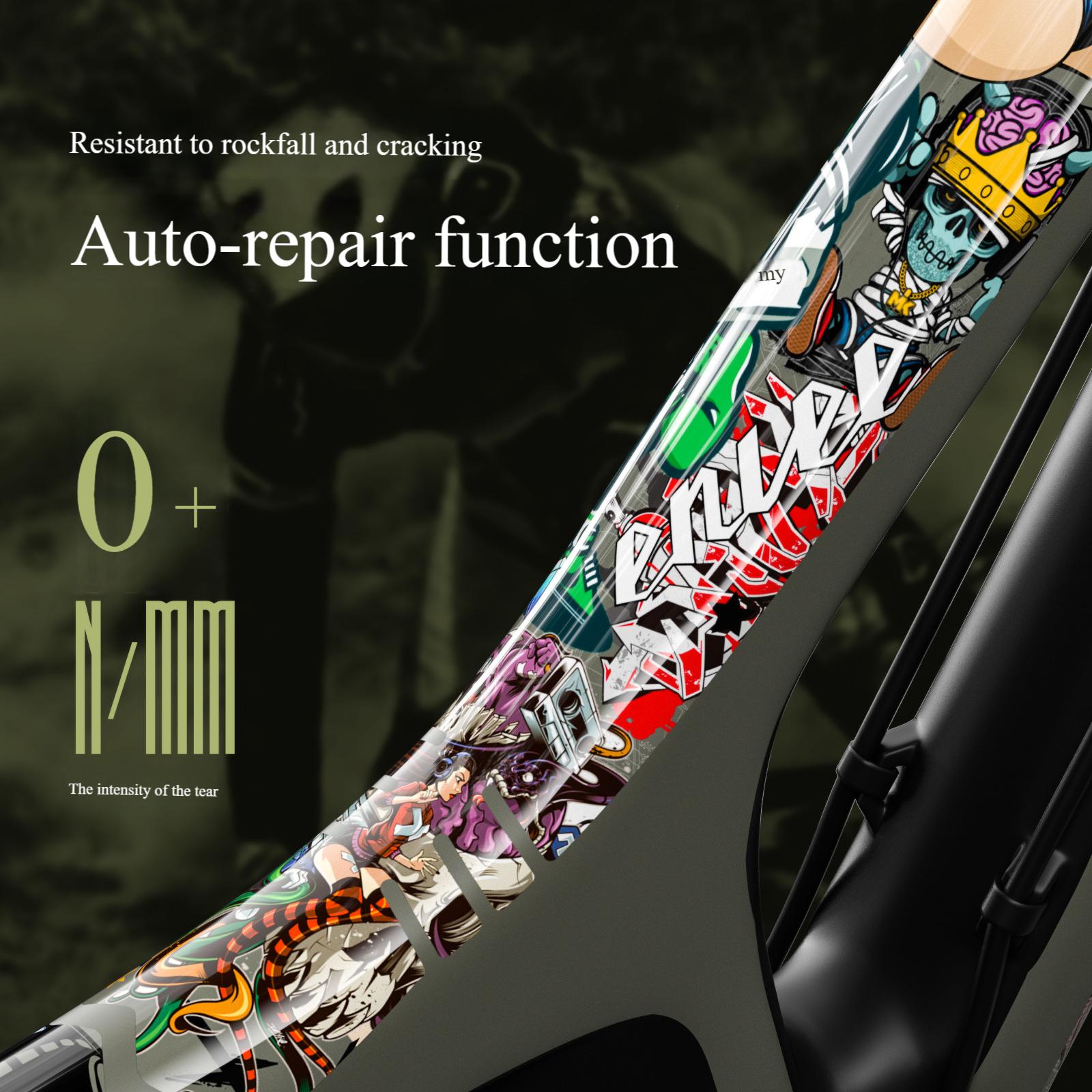 

Невидимая пленка из ТПУ для велосипеда + персонализированная защитная пленка для одежды для шоссейного велосипеда, полная автомобильная пленка + наклейка для горного велосипеда, пленка, меняющая цвет