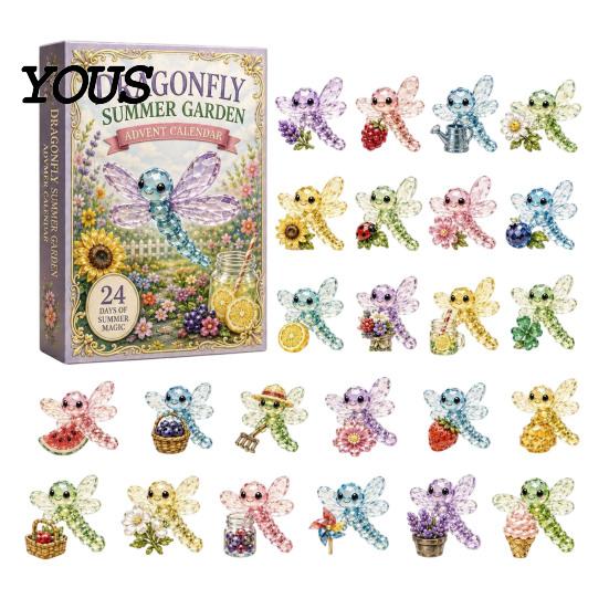 Regalo Collezionabile per Bambini Bellissime Farfalle Calendario dell'Avvento 2026, Scatola Conto alla Rovescia di 24 Giorni Costruzione dell'Attesa con Ornamenti a Farfalla in Acrilico 2D,