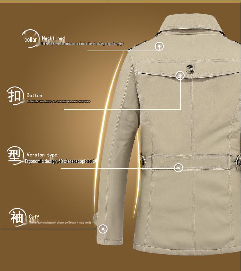 2026 Autumn/Winter Men's Casual Washed Cotton Windbreaker Jacket