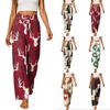 Women's Casual Straight Leg Pants with Elastic Waistband and Pockets for Everyday Wear