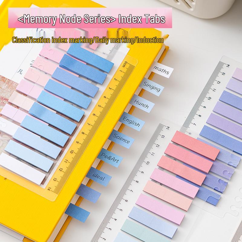 Gradient Long Strip Index Tabs: Highlighting & Classification Labels, Tearable & Smooth Sticky Notes