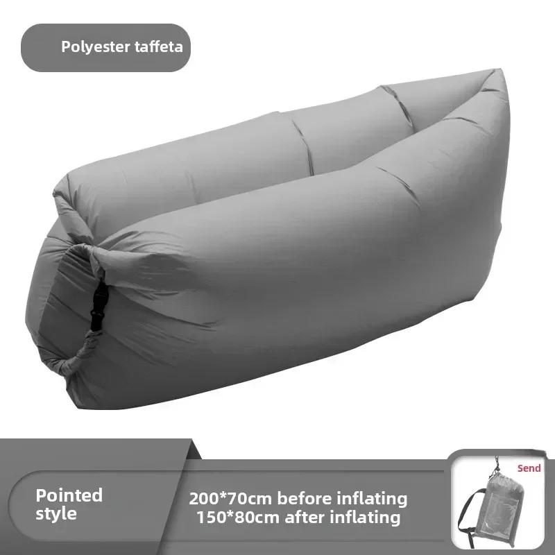 Kissenstil Aufblasbares Sandentdeckung Outdoor Tragbares Faules Luftsofa Faltbares Aufblasbares Bett Schlafsack Atmungsaktiv Praktisch