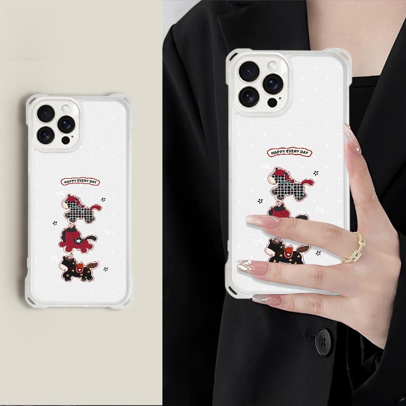 

Polka Dot Little Horse Transparent Case for iPhone 14, 15 Pro, 16, & 17 iPhone 13