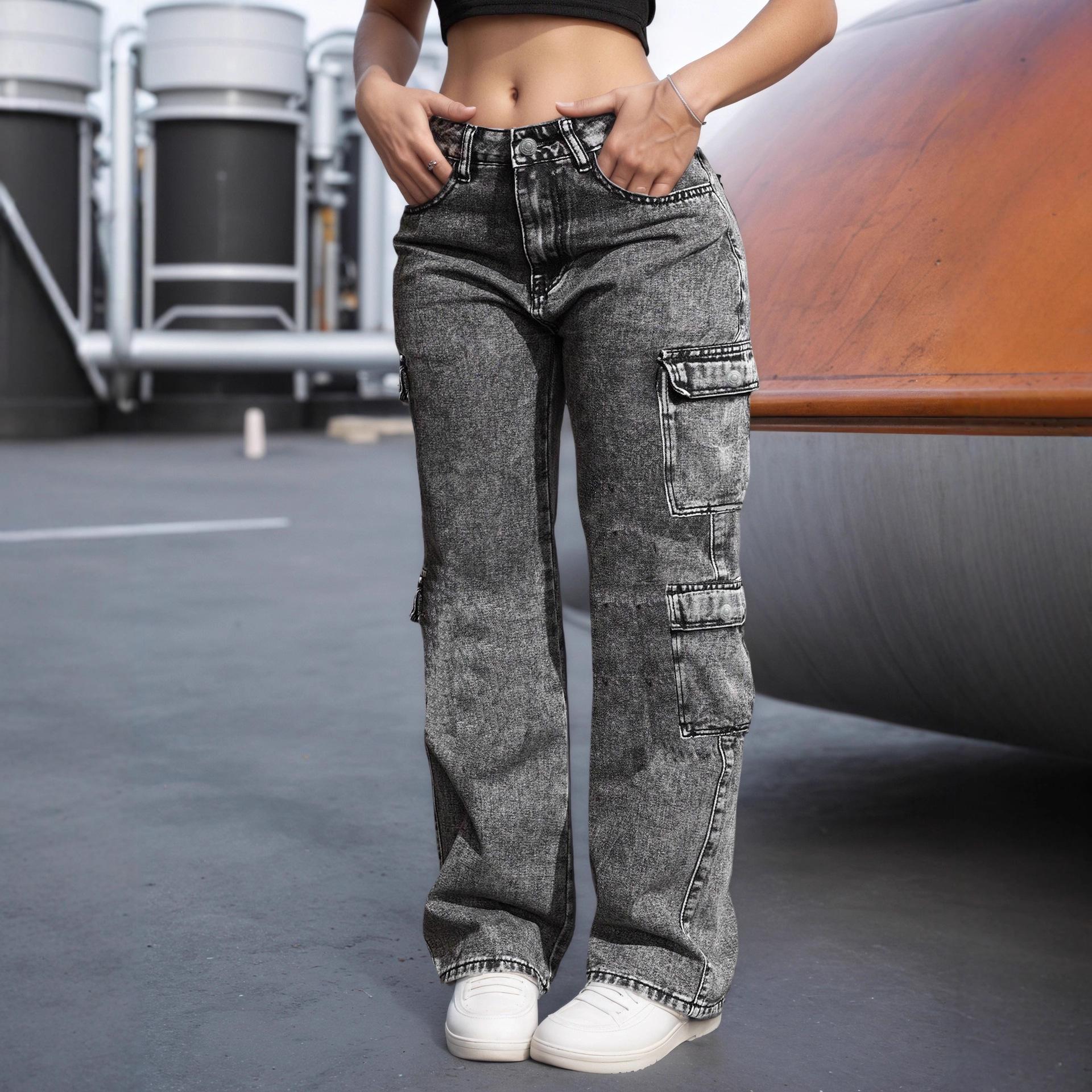 

European Size Multi-pocket Work Jeans - Simple Fashion XL