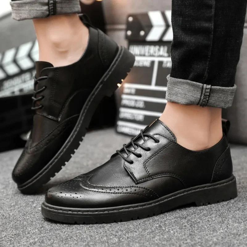 Men Dress Shoes New Luxury Oxford Classic Business Leather Shoes Brand Soft Driving Shoe High Quality Men Party Shoes