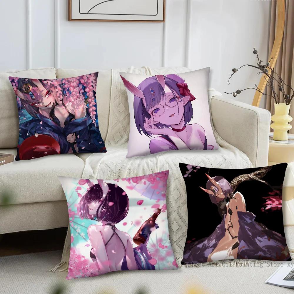 Shuten Douji Animiertes Spiel Fate Grand Order Kissenbezug Quadratisches Kissen Schlafzimmer Sofa Freizeit Auto Wohnzimmer Heimdekoration 40X40