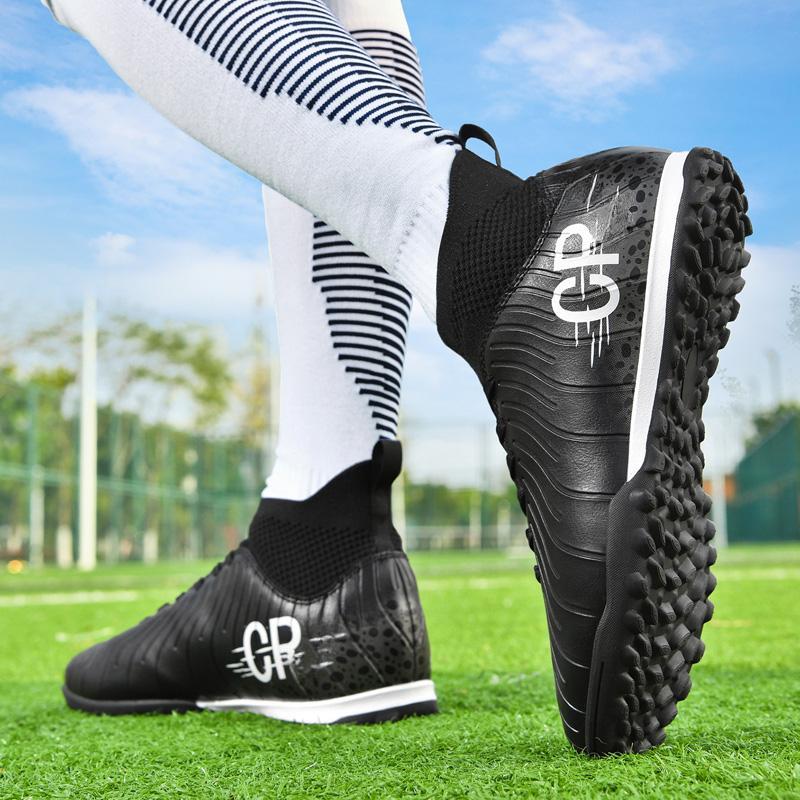 Teenagers Adults Plus Size High Top Short Nail Soccer Shoes Training Sports Shoes Children's Soccer Shoes