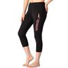 Pantalon de bain 3/4 - SPEEDO - Noir/Rouge - Taille haute - UPF 50+ - Femme