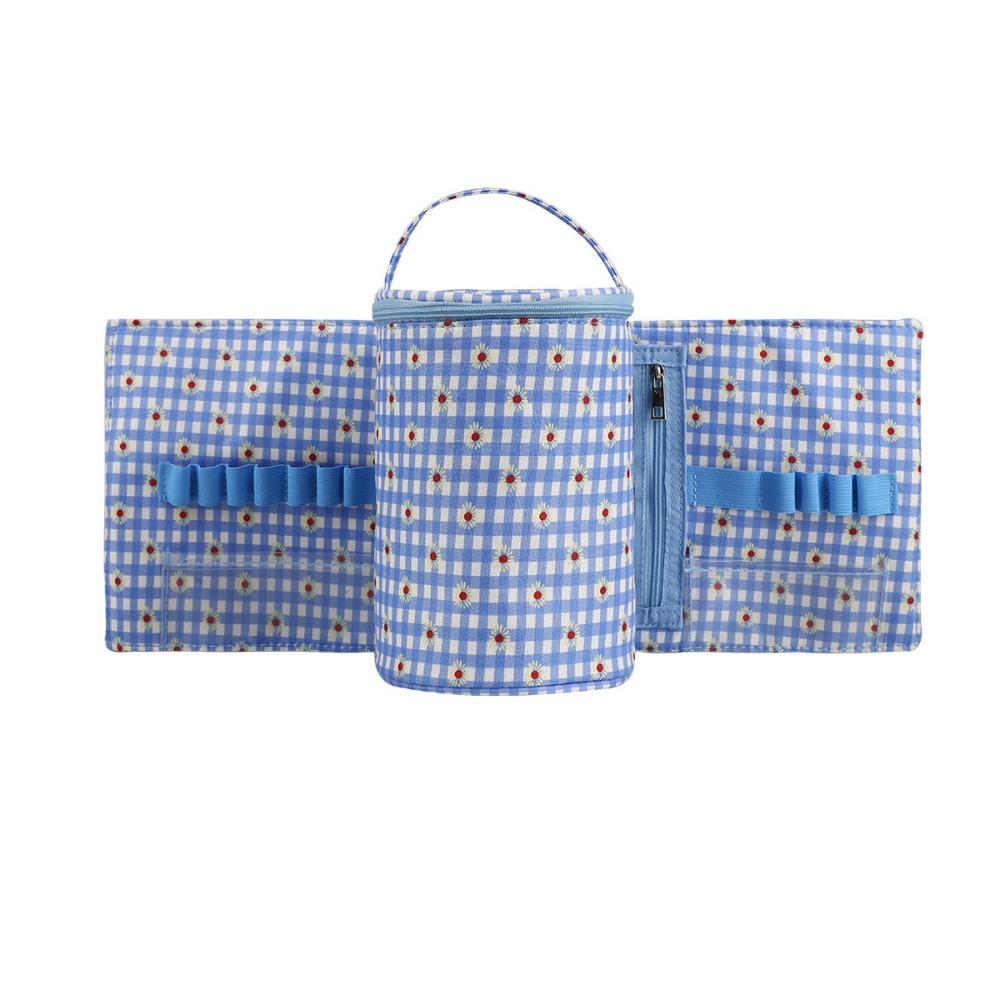 

Empty Yarn Storage Bag Large Capacity Knitting Needles Bag Portable Knitted Wool Bags Wool Hooks синій