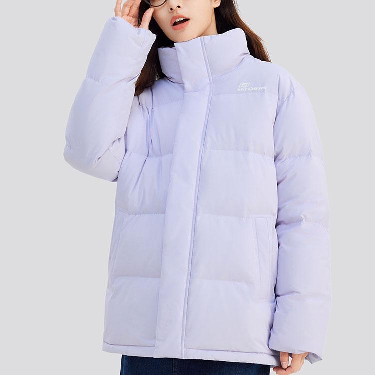 Skechers Teflon Three-Proof Short Down Jacket Unisex Outerwear Light-Purple L324U108-00FW