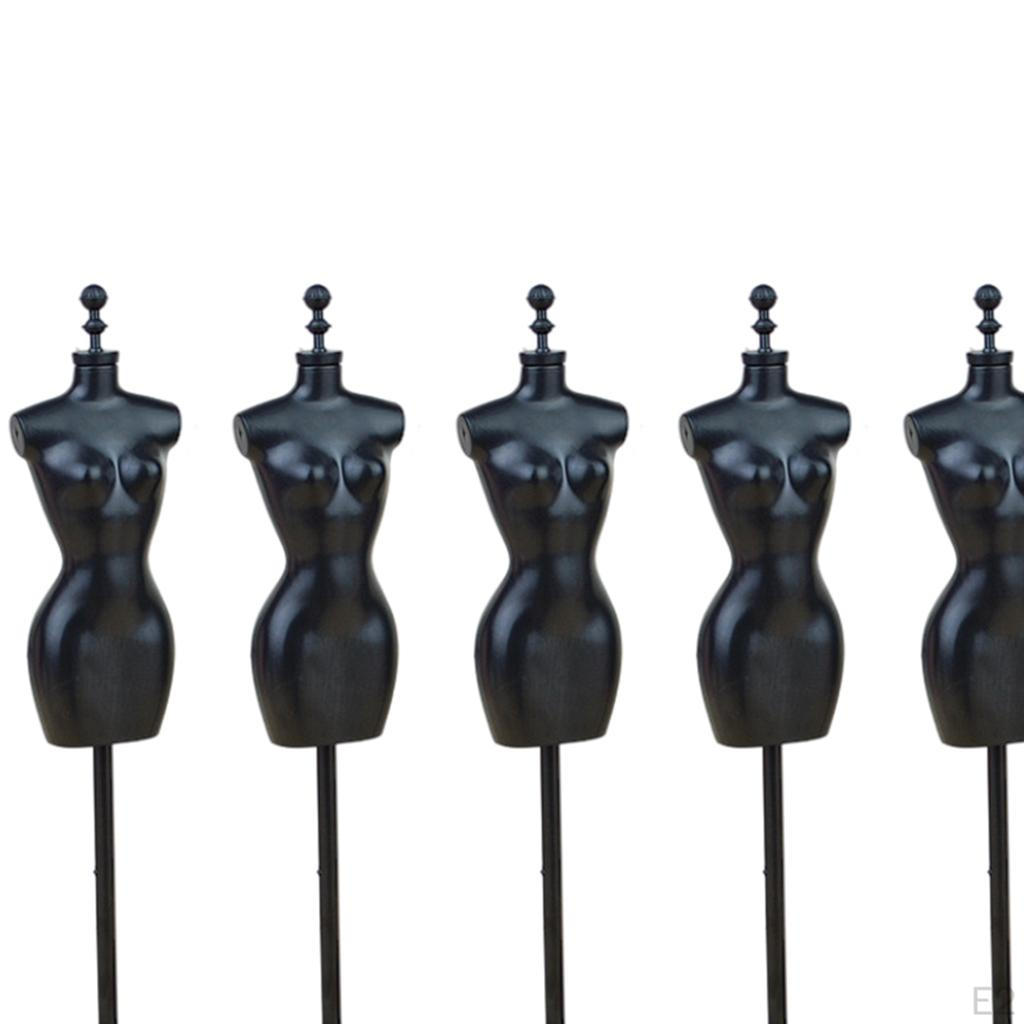 5Pcs Doll Clothes Dress Form Mannequin Mini Holder Stand Support 27.5cm