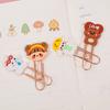 Bookmark Clips Cute Cartoon Pattern Metal Soft Rubber Light Portable Office Clips for Classification