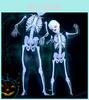 Unisex Parent-child Skeleton Man Costume Jumpsuit With Spooky Mask For Halloween Fun