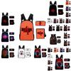 Anime Style Three-piece Backpack Set For Kids With Geometric Pattern And Pencil Case