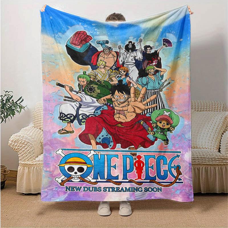 1pc One Piece Zoros Adventure Soft Throw Blanket Flannel All Season Light Weight Living Room/Bedroom Warm Blanket. M7270145