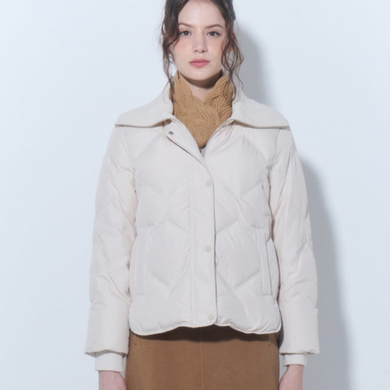 

UNIT Cashmere Cable Petite Knit Muffler (UFJKAM491C-BEIGE) F