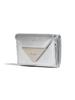 Fennec Crinkle Triangle Triple Wallet – Silver