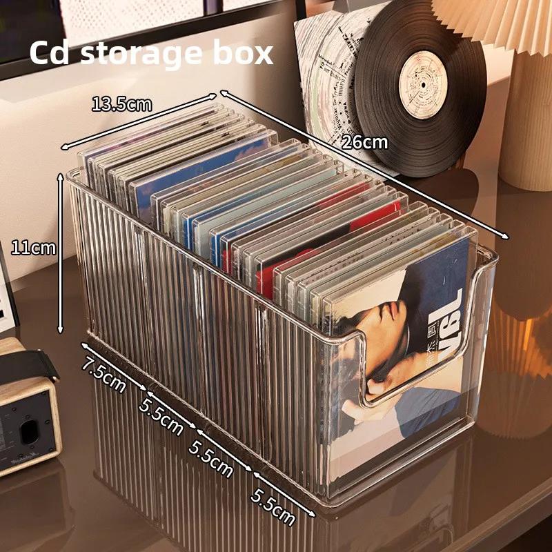 

CD Disc Rack Desktop Disc Black Vinyl Record Magnetic Tape Display Storage Rack Collection Storage Album Storage Box прозрачный