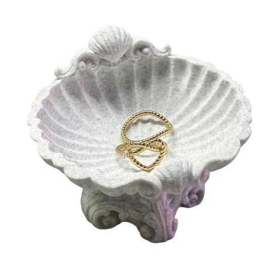 High Quality Relief Tray 3D Printed Shell Jewelry Tray, Decorative Desktop Storage Organizer for Dressing Small Item Table, Opening Trinket Dish Rings