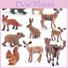 10pcs Realistic Forest Animal Figurines Set Including Moose Raccoon White Tailed Deer Brown Bear Red Fox And Rabbit Models For Home Decoration