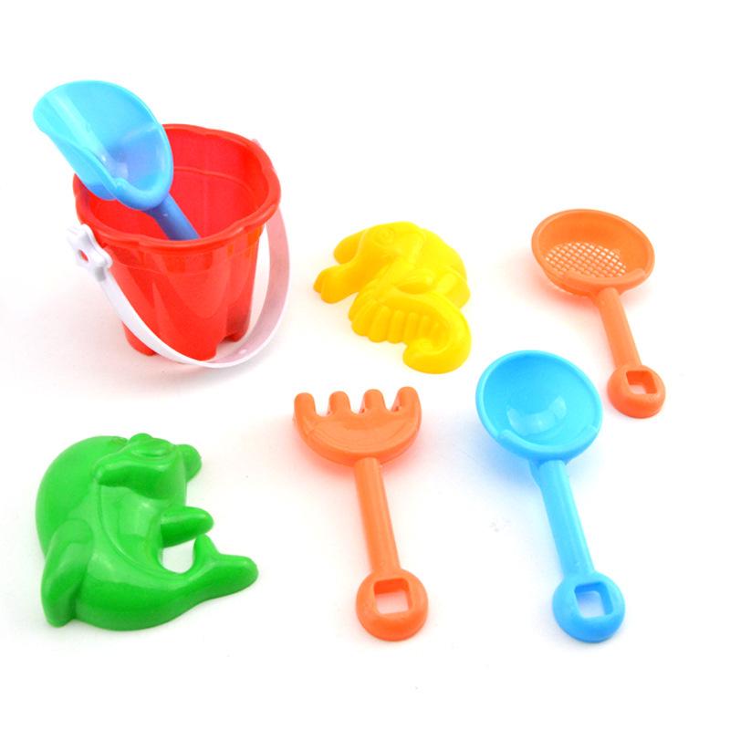 Children's Beach Sand Toy Set: Shovels, Buckets, and Toy Car for Seaside Fun