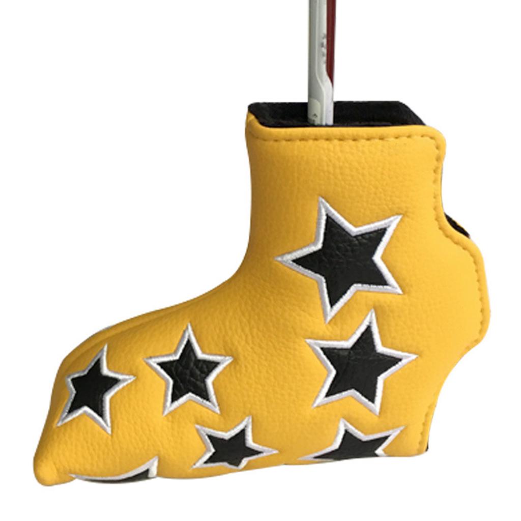 PU Leather Golf Headcover Protective Cover Star Pattern Rod Head Cases Waterproofs Golf Iron Head Cover Golf Accessory