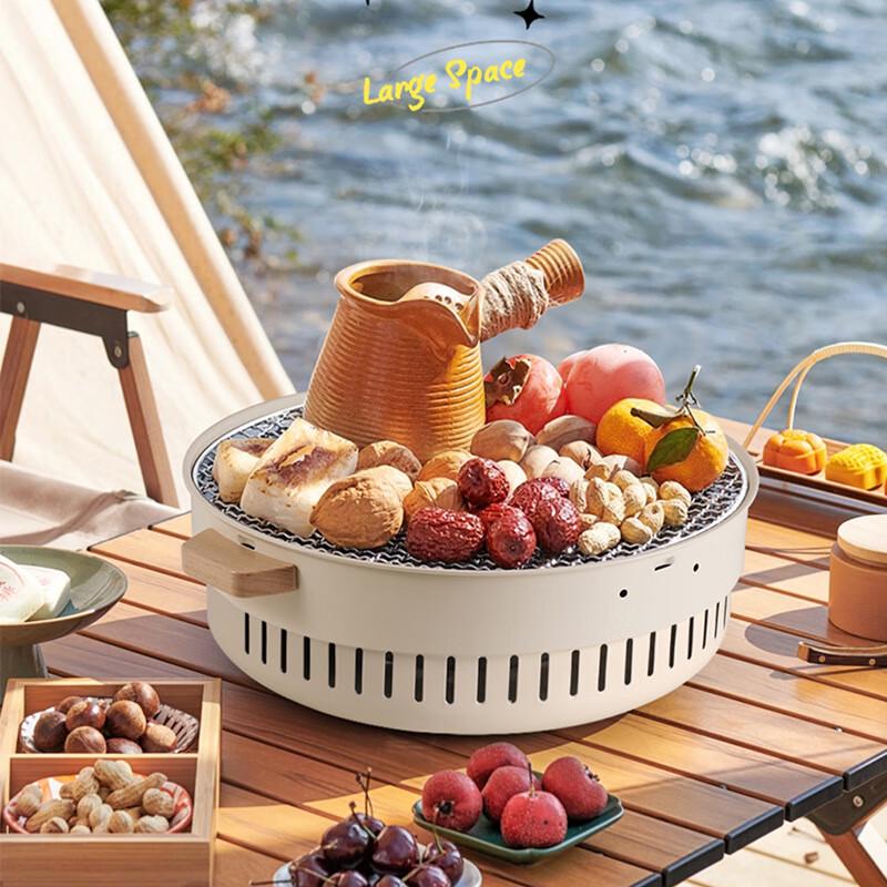 Portable Outdoor Charcoal BBQ Grill & Tea Stove