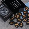 Witches Runes Set Altar Divination Tools with Manual and Storage Bag 25Pcs Wood Runes Altar Runes for Beginners Board Game