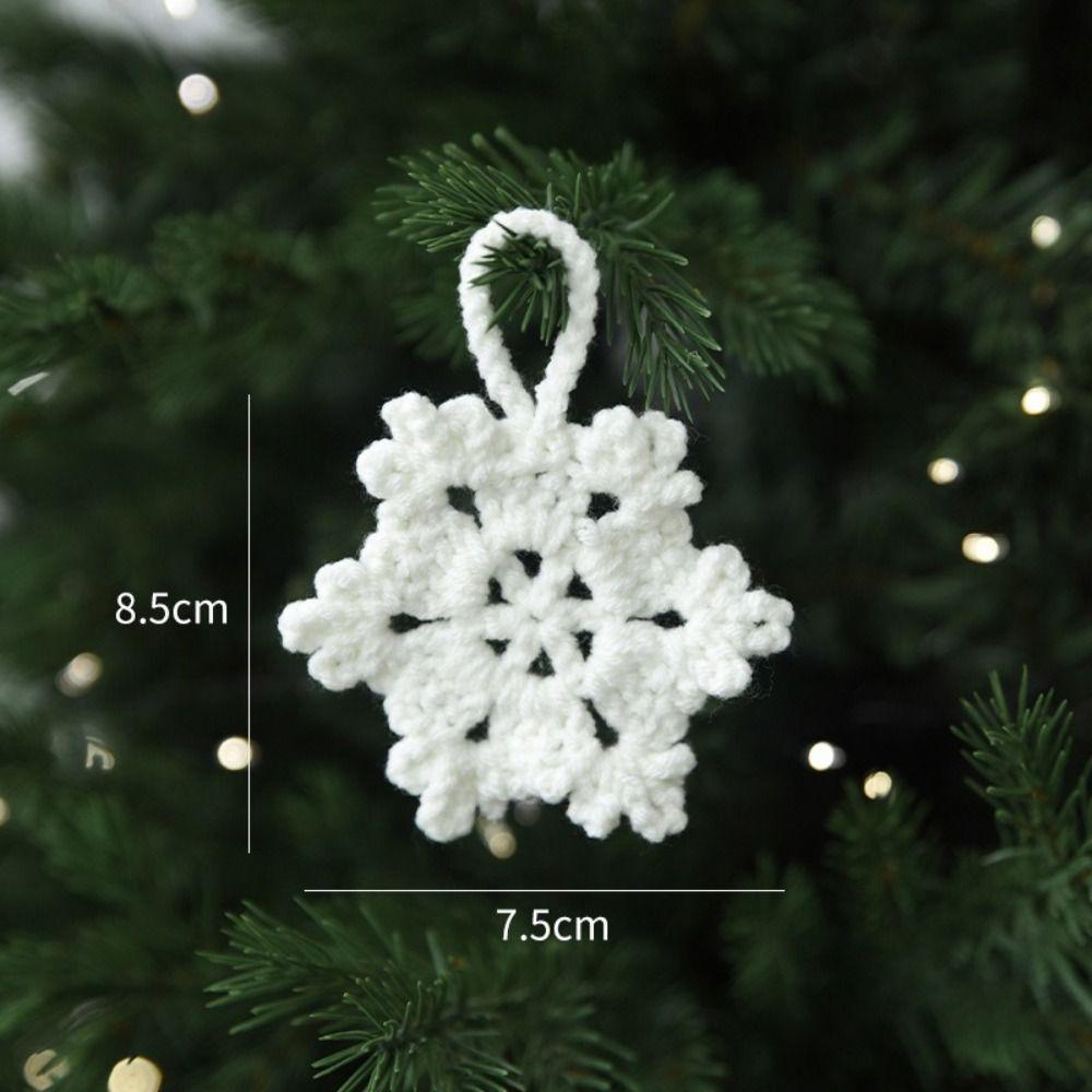 Handmade Christmas Tree Pendant Woolen Knitted Santa Claus Hanging Ornament Cute Mini Elk Pendant Mini Woolen Decor Home