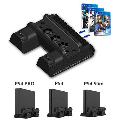 Multi-Function Cooling Stand for PS4 / PS4 Slim / PS4 Pro – Cooling Fan, Game Disc Storage & Dual Controller Charger